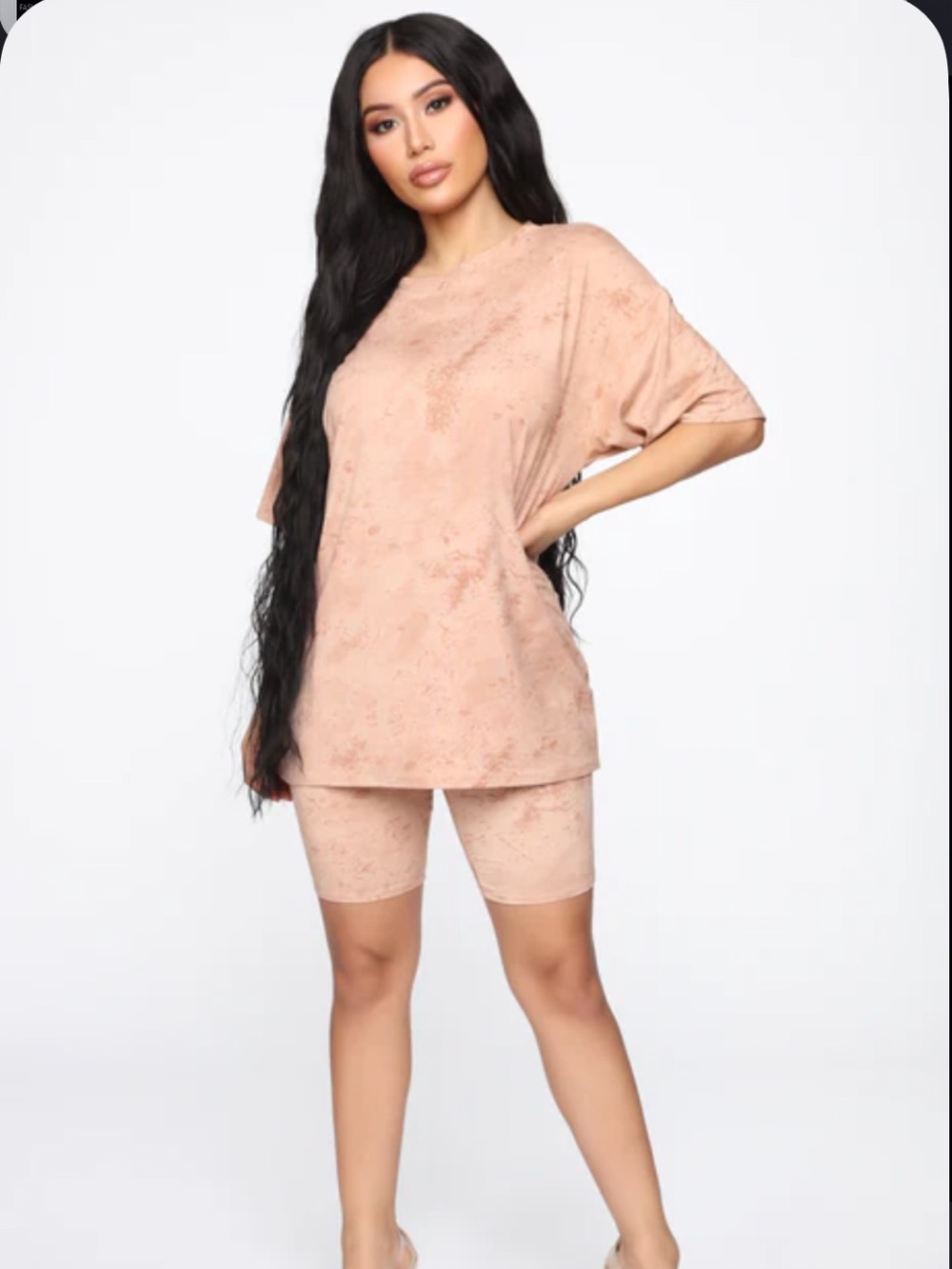 Women’s Relaxed Two-Piece Short Set - Brown